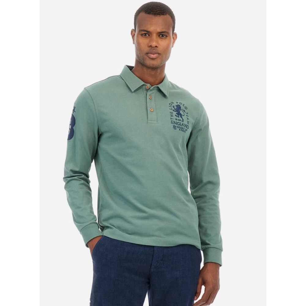 LA MARTINA REGULAR FIT GREEN MEN POLO